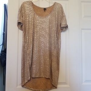 Metallic gold tunic